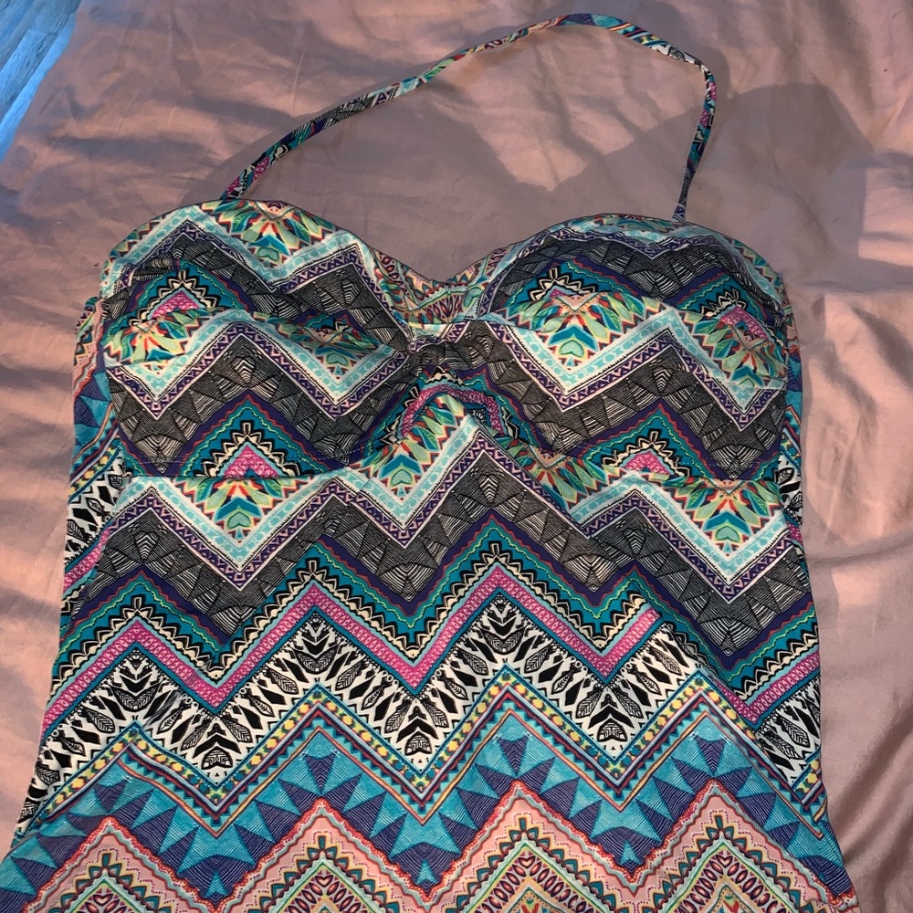 Aztec print tankini